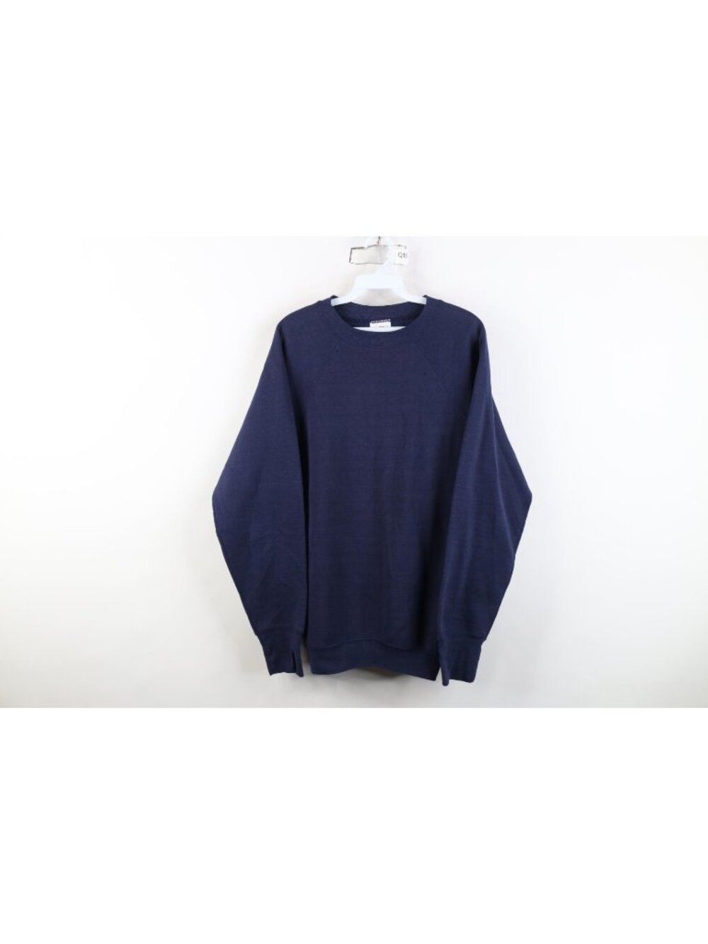 Vintage 70s 80s Dickies Mens XL Faded Blank Raglan Crewneck Sweatshirt Blue USA